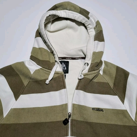 Matix Men's Striped Hoodie Sweater Jacket - Picture 4 of 5